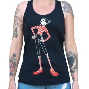 Olive Oyl Tattoo Art Black RacerBack Tank Top S-M-L-XL-2XL NWT